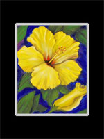 Hibiscus with Bud Flower Print