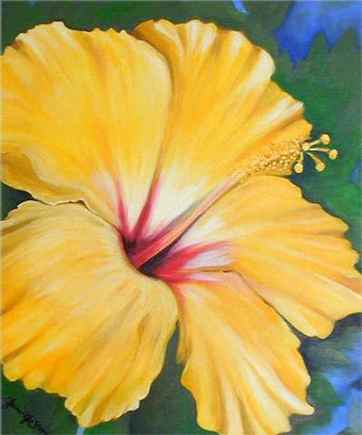 Flower Paintings by Key West Artist Janis Stevens